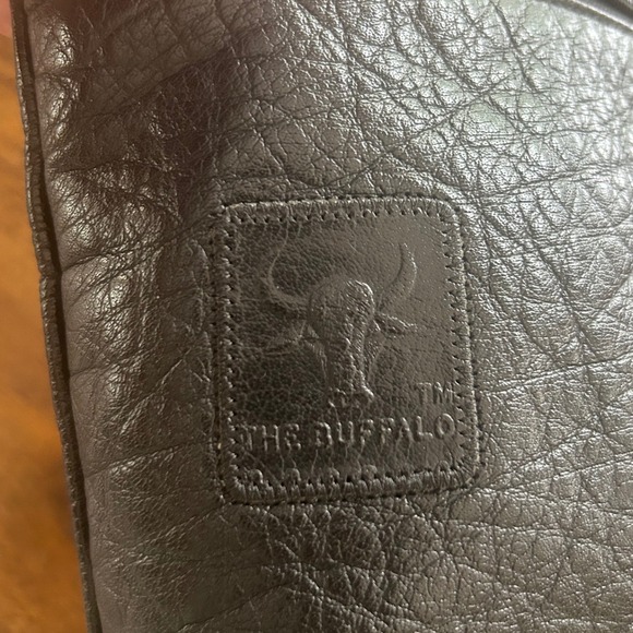 Carlos Falchi The Buffalo Vintage Black Leather Crossbody Bag USA Luxury Purse‎ - Picture 2 of 10